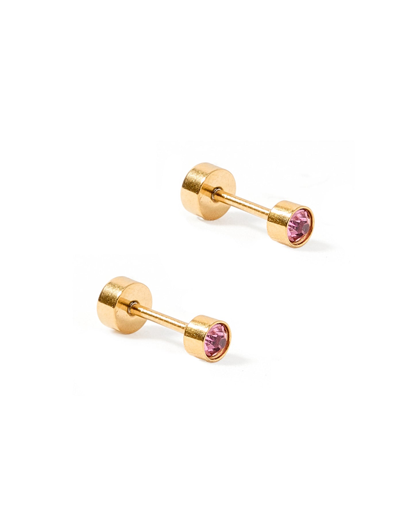 Screwback Stud - Juliet - Pink - 3mm