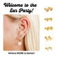 Screwback Stud Earrings - Addison Clear