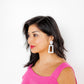 Kennedy Statement Earrings - Pearl White