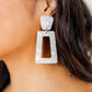 Kennedy Statement Earrings - Pearl White