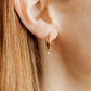 Huggie Charm Earrings - Celine Gold