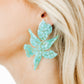 Flora Statement Earrings - Aquamarine