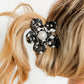 Hair Clip - Gigi - Pearl Center - Black and White