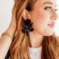 Flora Statement Earrings - True Black