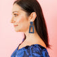 Kennedy Statement Earrings - Navy