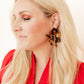 Flora Statement Earrings - Brown Tortoise