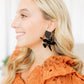 Flora Statement Earrings - True Black