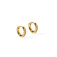 Huggie Earrings - Scarlett Hoop Gold 8mm CZ