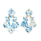 Michelle Statement Earrings - Blue China