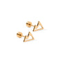 Screwback Stud Earrings - Rocky Gold