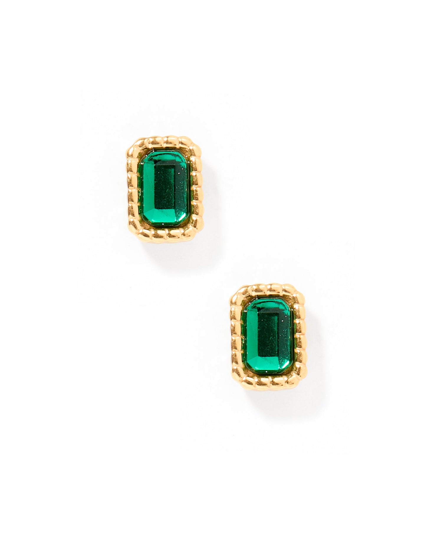 Screwback Stud Earrings - Madison Emerald