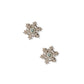 Screwback Stud Earrings - Snowflake - Silver