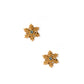 Screwback Stud Earrings - Snowflake - Gold