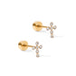 Screwback Stud Earrings - Clara Cross