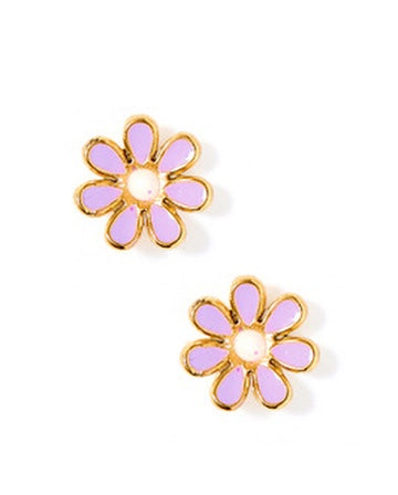 Screwback Stud Earrings - Elsie Purple