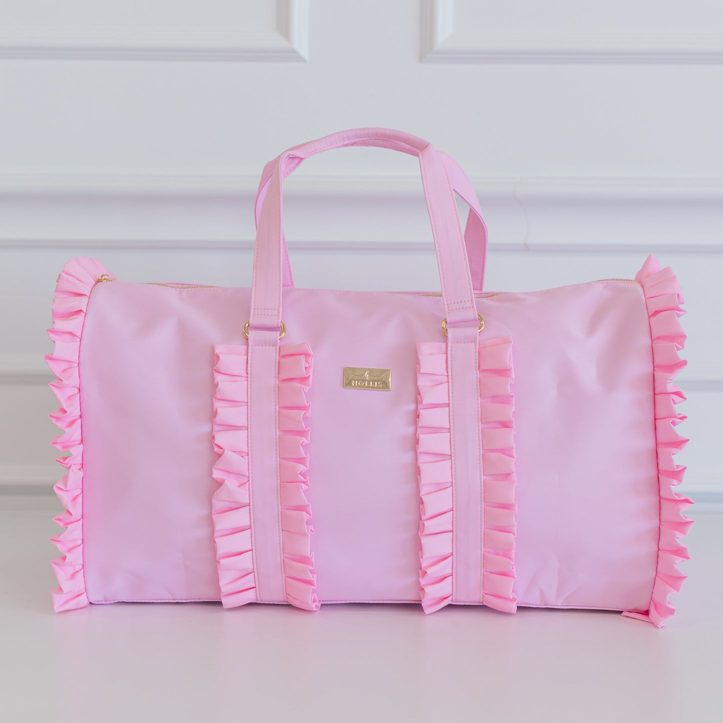 Ruffled Nylon Weekender