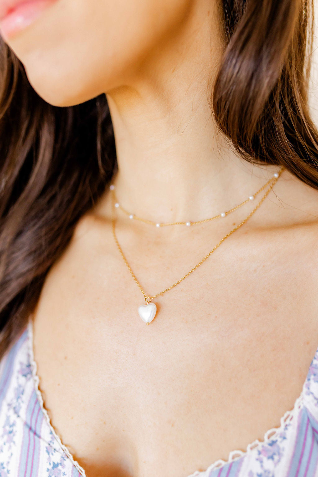 Necklace - Willa Pearl Heart