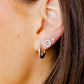 Huggie Earrings - Scarlett Hoop Silver 10mm