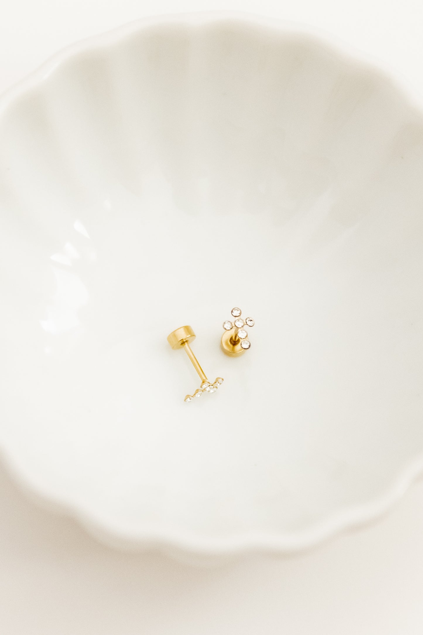 Screwback Stud Earrings - Clara Cross