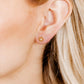 Screwback Stud Earrings - Snowflake - Gold