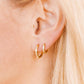 Huggie Earrings - Scarlett Hoop Gold 12mm CZ