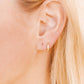 Huggie Earrings - Scarlett Hoop Gold 8mm CZ