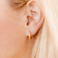 Huggie Earrings - Scarlett Hoop Gold 12mm CZ