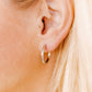 Huggie Earrings - Scarlett Hoop Silver 14mm