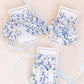 Flora Statement Earrings - Blue China