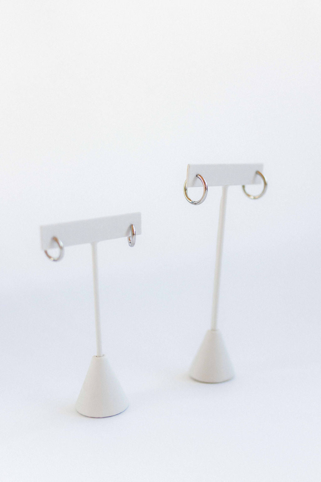 Huggie Earrings - Scarlett Hoop Silver 10mm