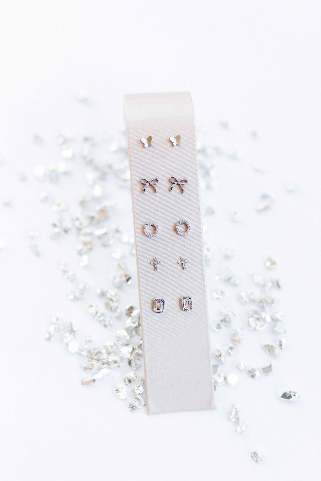 Screwback Stud Earrings - Lainey Silver