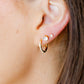 Huggie Earrings - Scarlett Hoop Gold 12mm CZ