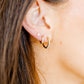 Huggie Earrings - Scarlett Hoop Gold 8mm CZ