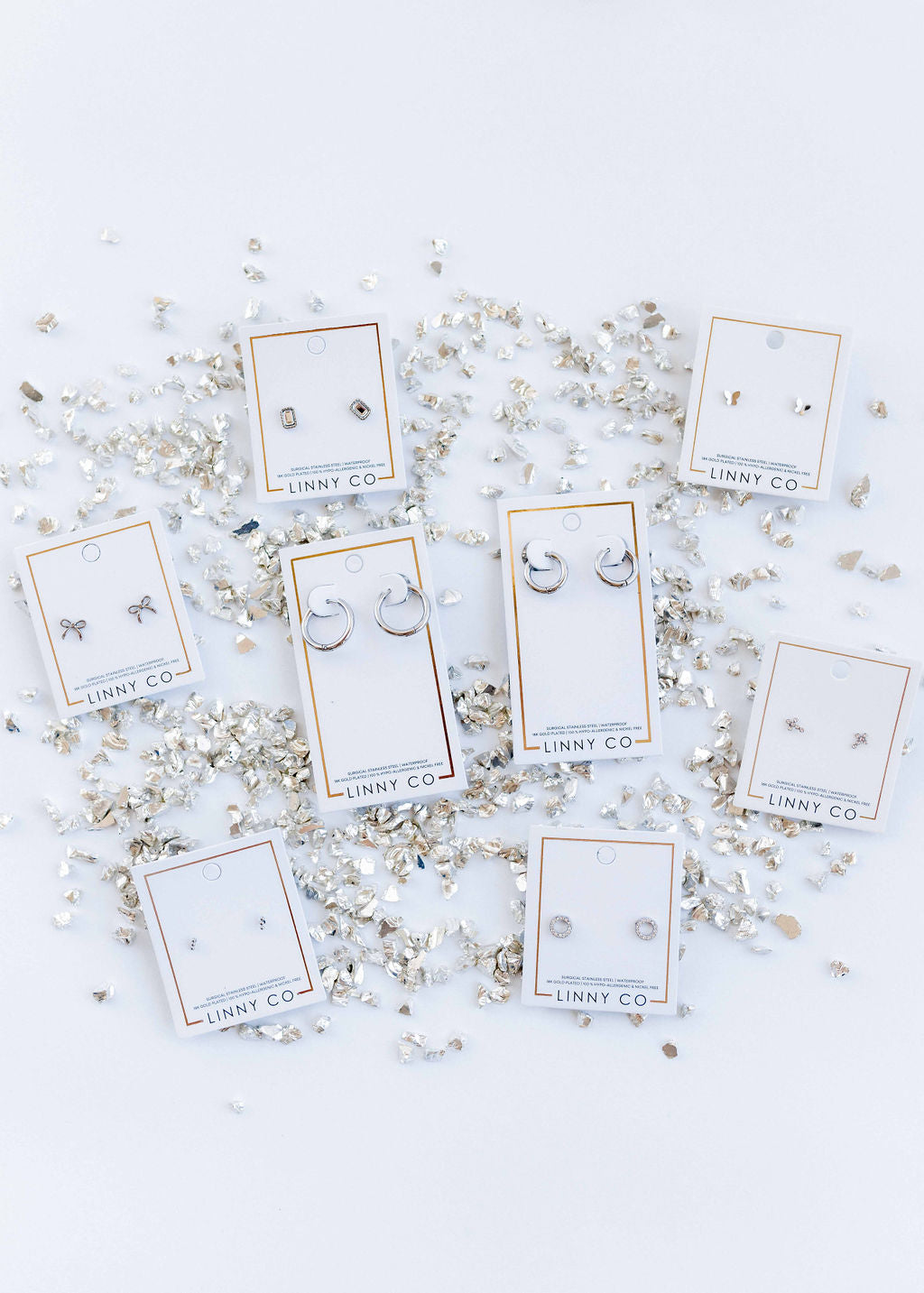 Screwback Stud Earrings - Lainey Silver