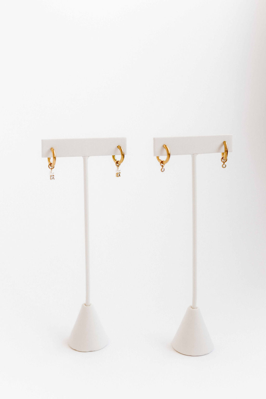 Huggie Charm Earrings - Jo Gold