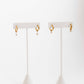 Huggie Charm Earrings - Celine Gold