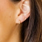 Huggie Earrings - Scarlett Hoop Gold 8mm CZ