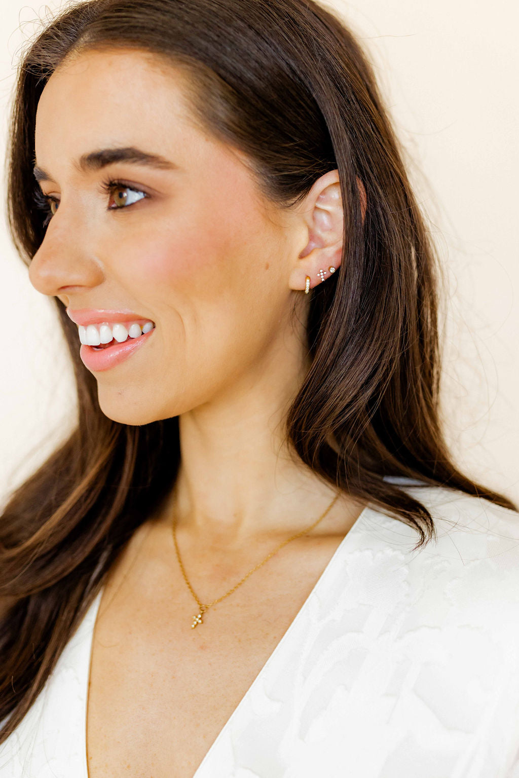 Screwback Stud Earrings - Cooper Clear