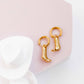 Huggie Charm Earrings - Luca Boot Gold