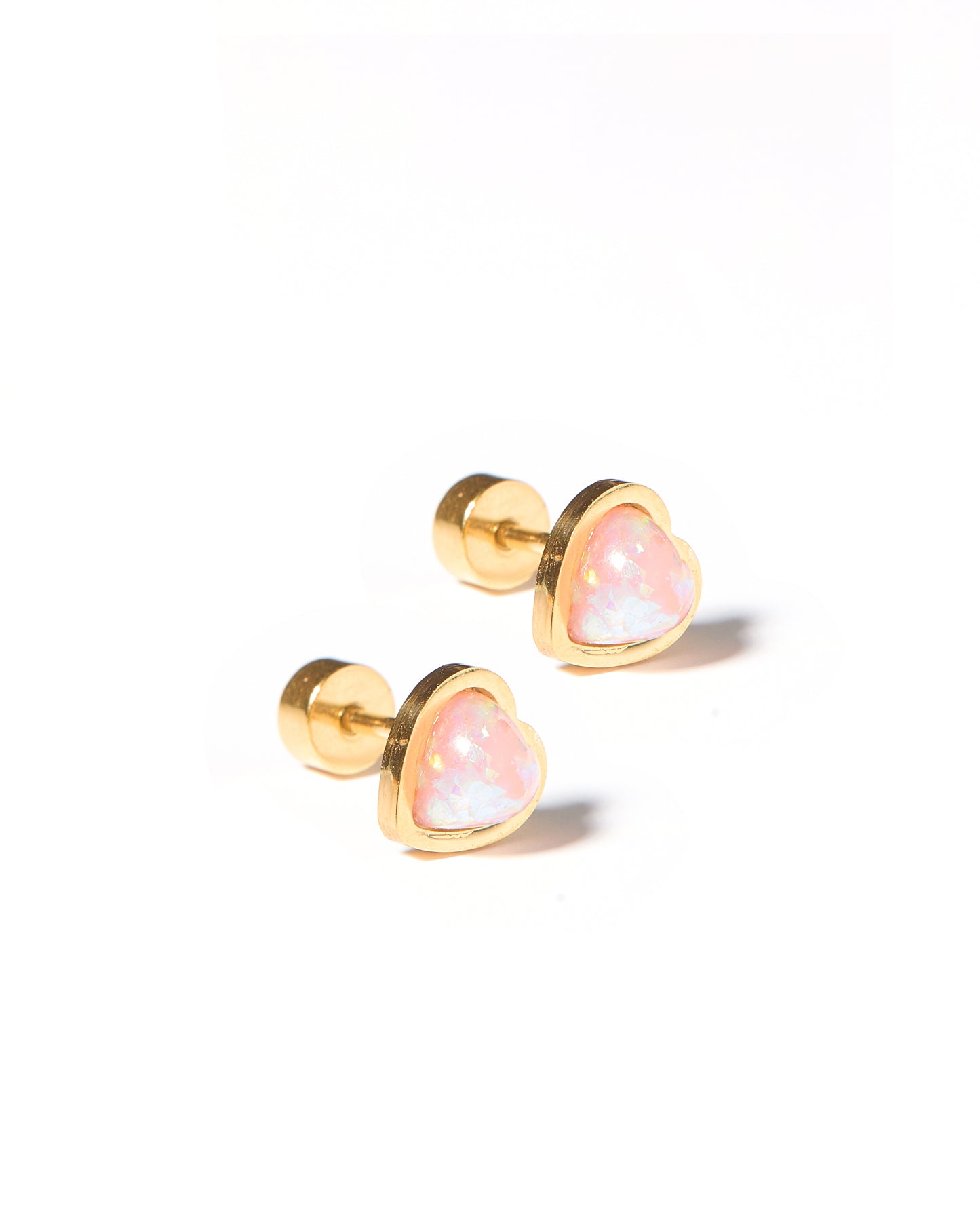 Screwback Stud - Tara - Light Pink