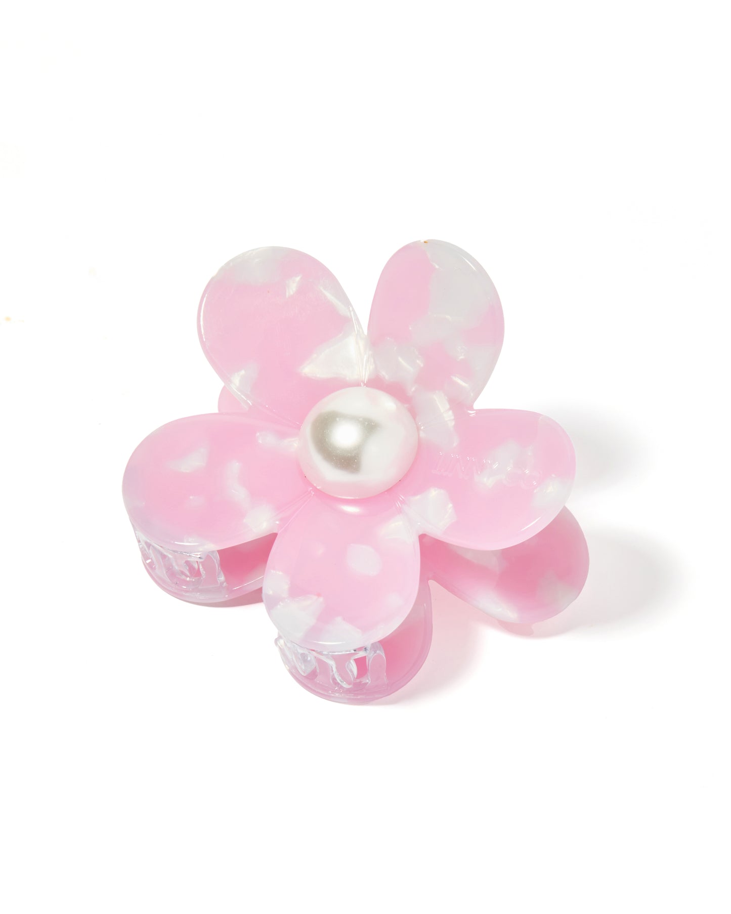 Hair Clip - Gigi Pink with Pearl Center