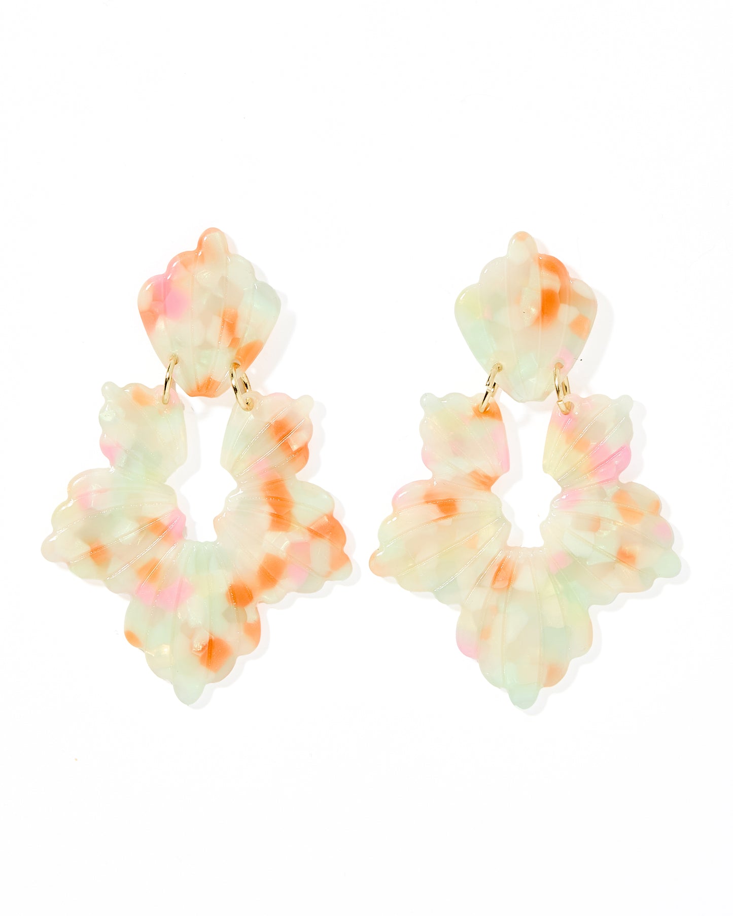 Michelle Statement Earrings - Orange Sprinkles