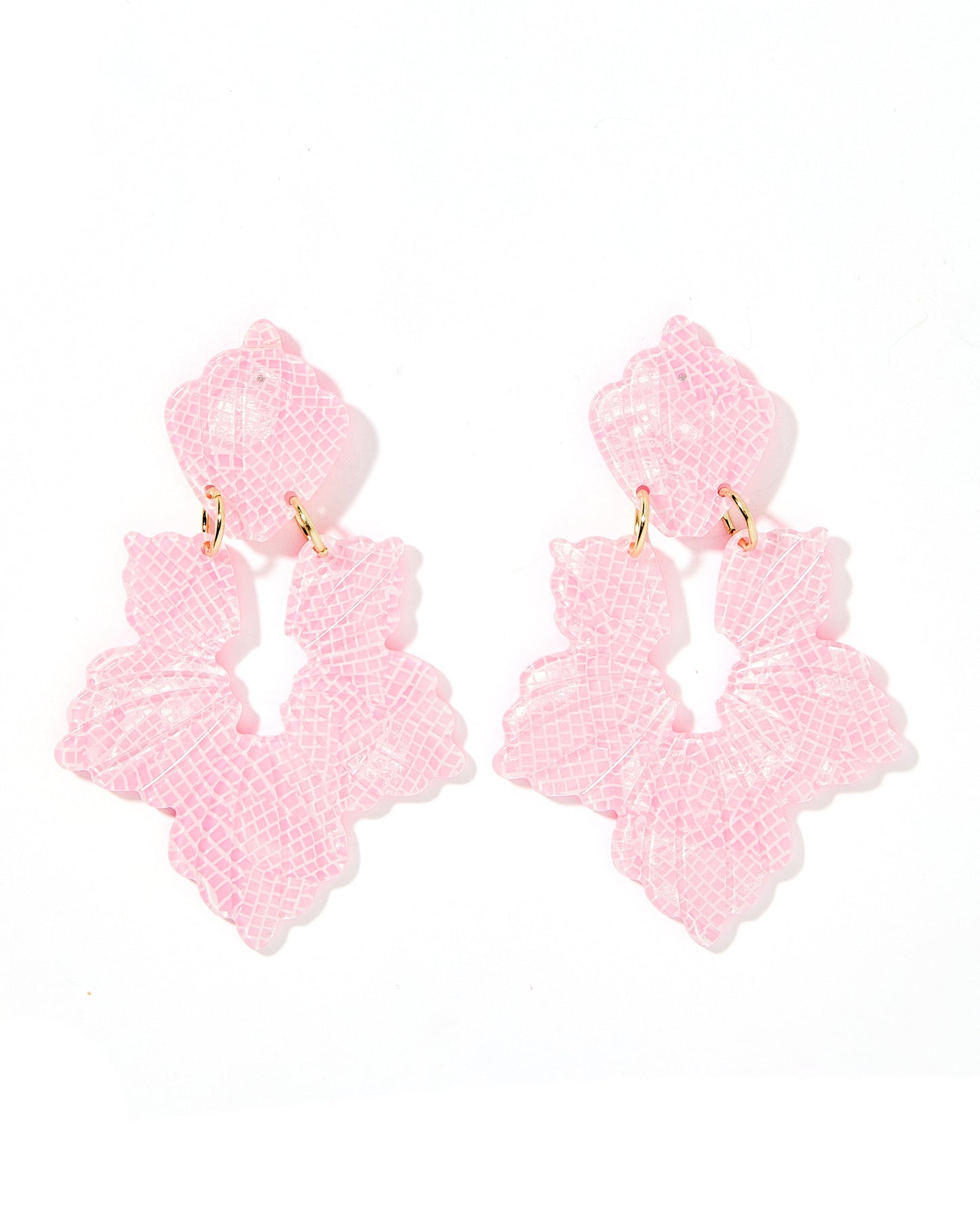 Michelle Statement Earrings - Disco Pink