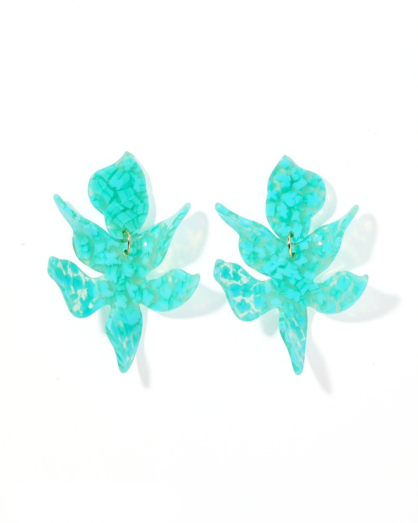 Flora Statement Earrings - Aquamarine