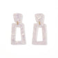 Kennedy Statement Earrings - Pearl White