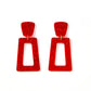 Kennedy Statement Earrings - Red Glitter