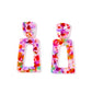 Kennedy Statement Earrings - Pink Multi