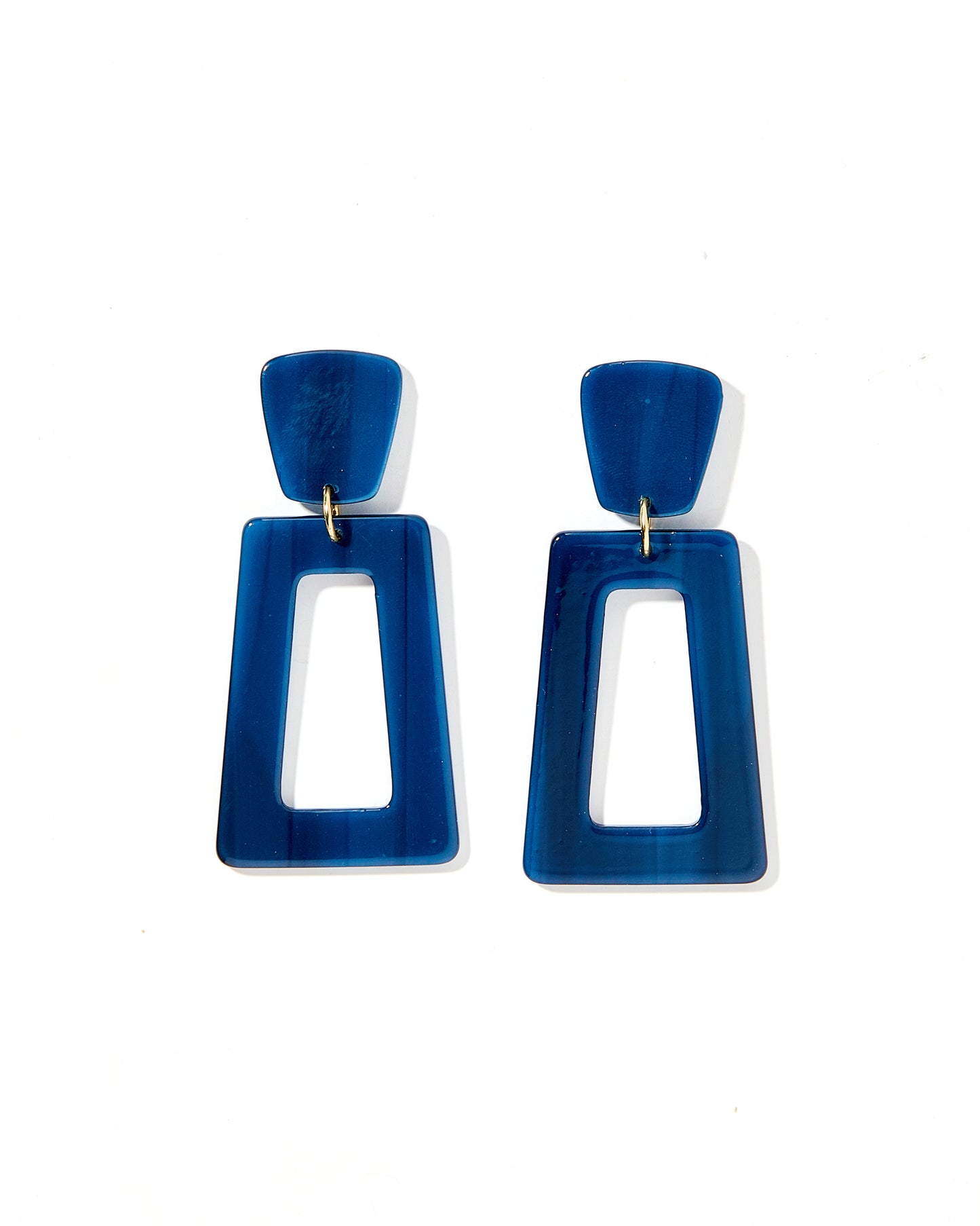 Kennedy Statement Earrings - Navy