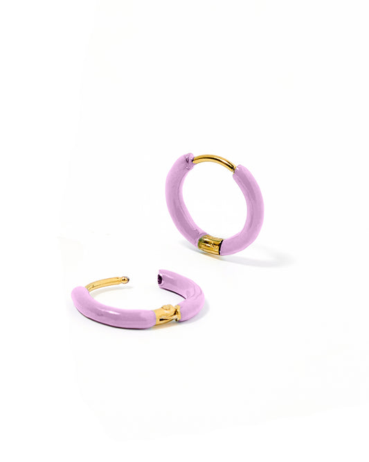 Huggie Earrings - Scarlett Hoop Purple 10mm