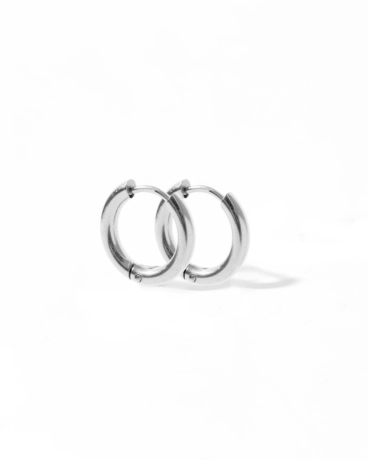 Huggie Earrings - Scarlett Hoop Silver 10mm